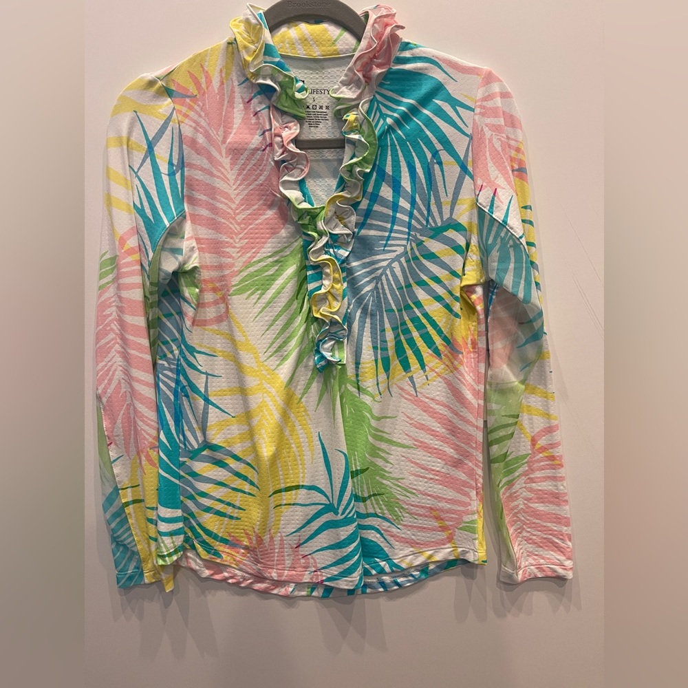 Beach Top with colored palm trees